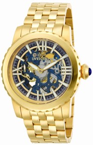 Invicta Specialty Mechanical Hand Wind Analog Gold Tone Stainless Steel Watch # 14551 (Men Watch)