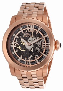 Invicta Specialty Mechanical Hand Wind Analog Rose Gold Tone Stainless Steel Watch # 14553 (Men Watch)