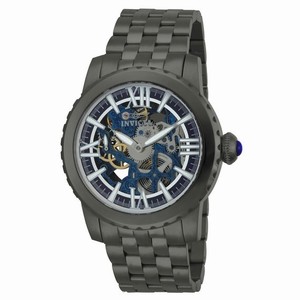 Invicta Mechanical Hand-wind Skeleton Dial Stainless Steel Watch #14555 (Men Watch)