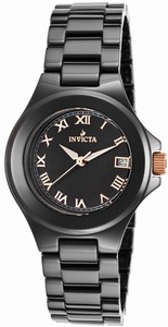 Invicta Ceramic Quartz Analog Date Black Dial Ceramic Watch # 14572 (Women Watch)