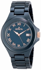 Invicta Ceramic Quartz Analog Date Blue Dial Ceramic Watch # 14579 (Men Watch)