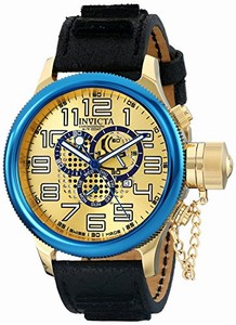 Invicta Swiss Quartz Gold Watch #14615 (Men Watch)