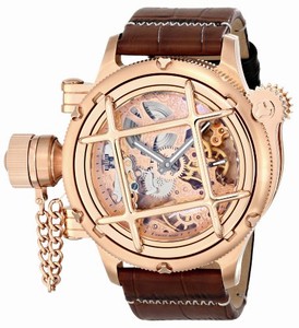 Invicta Mechanical Hand-wind rose gold Watch #14627 (Men Watch)