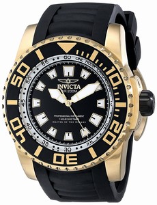Invicta Pro Diver Quartz Analog Black Polyurethane Watch # 14663 (Men Watch)
