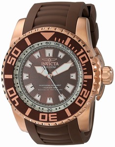 Invicta Pro Diver Quartz Analog Brown Polyurethane Watch # 14664 (Men Watch)