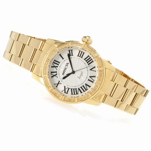 Invicta Silver Dial Gold-Plated Stainless-Steel Band Watch # 14717 (Women Watch)