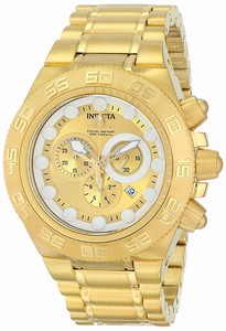 Invicta Gold Dial Stainless Steel Band Watch #14737 (Men Watch)