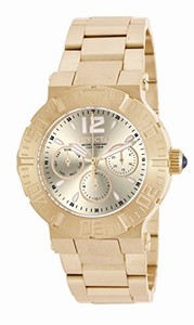 Invicta Champagne Dial Uni-directional Rotating Gold-plated Band Watch #14751 (Women Watch)