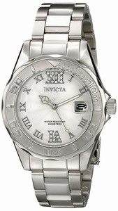 Invicta White Dial Stainless Steel Watch #14790 (Women Watch)