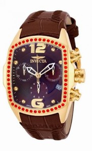 Invicta Lupah Quartz Chronograph Date Brown Leather Watch # 14827 (Women Watch)