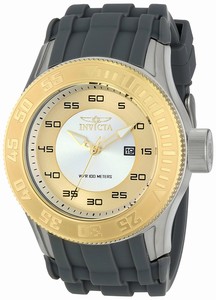 Invicta Pro Diver Quartz Analog Date Gray Silicone Watch # 14831 (Men Watch)