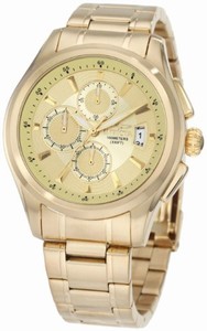 Invicta Japanese Quartz Gold Watch #1484 (Men Watch)