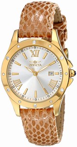 Invicta Angel Quartz Analog Date Leather Watch # 14841 (Women Watch)