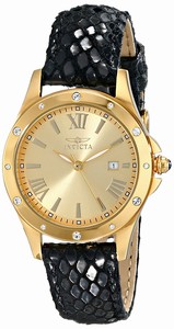 Invicta Gold Quartz Watch #14843 (Women Watch)