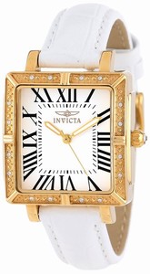 Invicta Wildflower Quartz Analog White Dial Leather Interchangeable Strap Set Watch # 14846 (Women Watch)