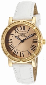 Invicta Wildflower Quartz Analog White Leather Watch # 14892 (Women Watch)