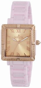 Invicta 18k Rose Gold Tone Dial Ceramic Watch #14903 (Women Watch)