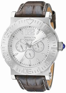 Invicta Specialty Quartz Analog Day Date Grey Leather Watch # 14915 (Men Watch)