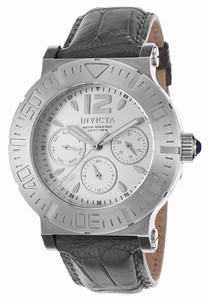 Invicta Specialty Quartz Analog Day Date Grey Leather Watch # 14919 (Women Watch)