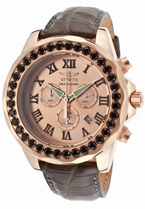 Invicta Pro Diver Quartz Chronograph Date Grey Leather Watch # 14924 (Men Watch)