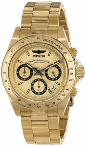 Invicta Gold Dial Stainless Steel Band Watch #14929 (Men Watch)