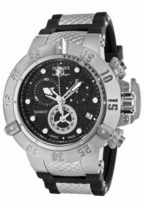 Invicta Subaqua Quartz Chronograph Date Black Dial Silicone Watch # 14941 (Men Watch)