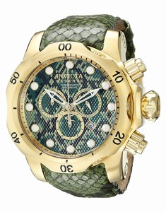 Invicta Reserve Quartz Chronograph Date Green Leather Watch # 14966 (Men Watch)