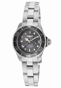 Invicta Pro Diver Quartz Analog Date Black Dial Stainless Steel Watch # 14984 (Women Watch)