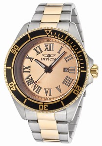 Invicta Pro Diver Quartz Analog Date Champagne Dial Two Tone Stainless Steel Watch # 15000 (Men Watch)