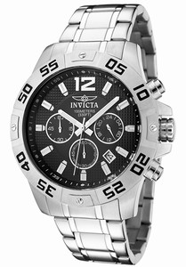 Invicta Specialty Quartz Chronograph Date Black Dial Stainless Steel Watch # 1501_Invicta (Men Watch)