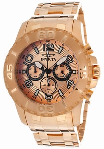 Invicta Pro Diver Quartz Chronograph Rose Gold Tone Stainless Steel Watch # 15023 (Men Watch)