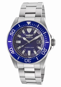 Invicta Pro Diver Quartz Chronograph Date Blue Dial Stainless Steel Watch # 15027 (Men Watch)