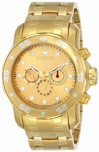 Invicta Swiss Quartz champagne Watch #15046 (Men Watch)