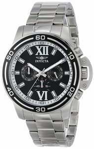 Invicta Black Dial Stainless Steel Band Watch #15056 (Men Watch)