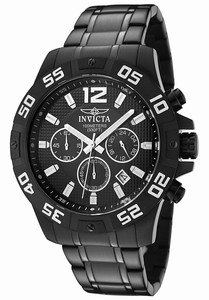 Invicta Specialty Quartz Chronograph Date Black Dial Black Stainless Steel Watch # 1505_Invicta (Men Watch)
