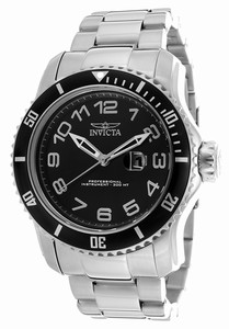 Invicta Pro Diver Quartz Analog Date Black Dial Stainless Steel Watch # 15072 (Men Watch)