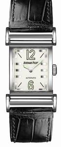Audemars Piguet Automatic 18kt White Gold White Dial Black Crocodile Leather Band Watch #15091BC.OO.D002CR.01 (Men Watch)