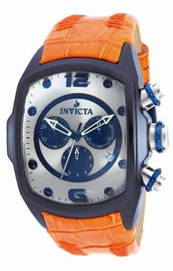 Invicta Lupah Quartz Chronograph Date Orange Leather Watch # 15107 (Men Watch)
