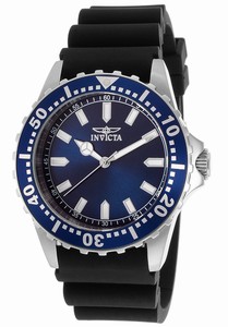 Invicta Pro Diver Quartz Analog Blue Dial Silicone Strap Watch # 15142 (Men Watch)