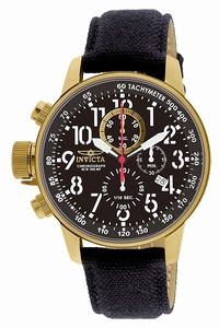 Invicta I Force Quartz Chronograph Date Black Cloth Watch # 1515 (Men Watch)
