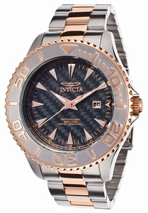 Invicta Pro Diver Quartz Analog Date Black Dial Two Tone Stainless Steel Watch # 15168 (Men Watch)