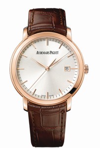Audemars Piguet Jules Audemars Automatic Silver Dial Date 18ct Rose Gold Case Brown Leather Watch# 15170OR.OO.A088CR.01 (Men Watch)