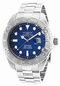 Invicta Pro Diver Quartz Analog Date Blue Dial Stainless Steel Watch # 15176 (Men Watch)
