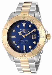 Invicta Pro Diver Quartz Analog Date Blue Dial Two Tone Stainless Steel Watch # 15181 (Men Watch)