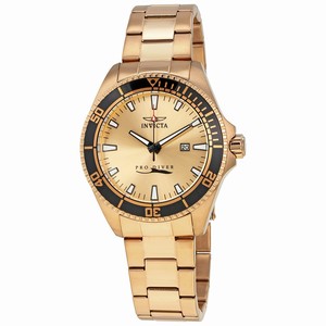 Invicta Rose Gold-tone Quartz Watch #15185 (Men Watch)