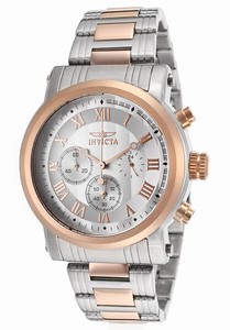 Invicta Specialty Quartz Chronograph Rose Gold Stainless Steel Bezel Watch # 15214 (Men Watch)