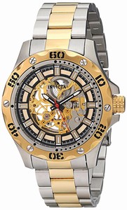 Invicta Gold Dial Stainless Steel Band Watch #15229 (Men Watch)