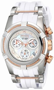 Invicta Reserve Quartz Chronograph Date White Silicone Watch # 15280 (Women Watch)
