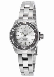 Invicta Pro Diver Quartz Analog Silver Dial Stainless Steel Watch # 15303 (Women Watch)