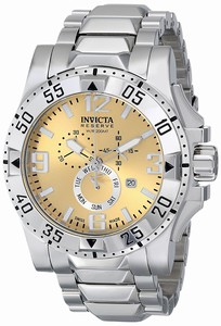 Invicta Gold Dial Stainless Steel Band Watch #15311 (Men Watch)